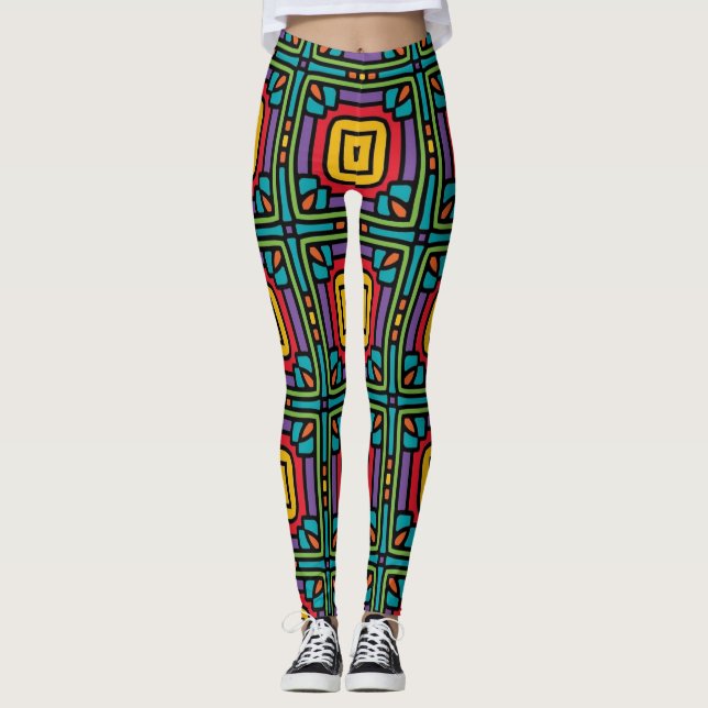kariertes Hosenoutfit Leggings (Vorderseite)