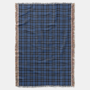Kariertes, klassisches Tartan-Muster Blau und Schw Decke