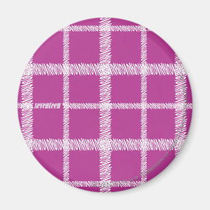Kariertes Lila Magnet