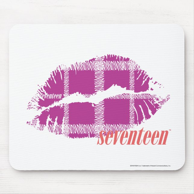 Kariertes Lila Mousepad (Vorne)