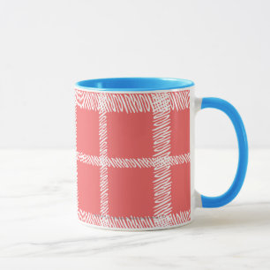 Kariertes LtPink Tasse