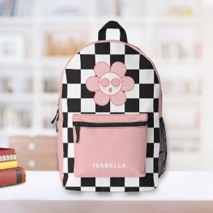 Kariertes Mädchen-Schulrucksack Bedruckter Rucksack