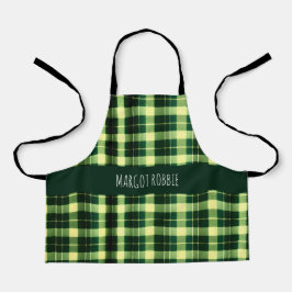 Kariertes Mesh Geometrismuster Schürze