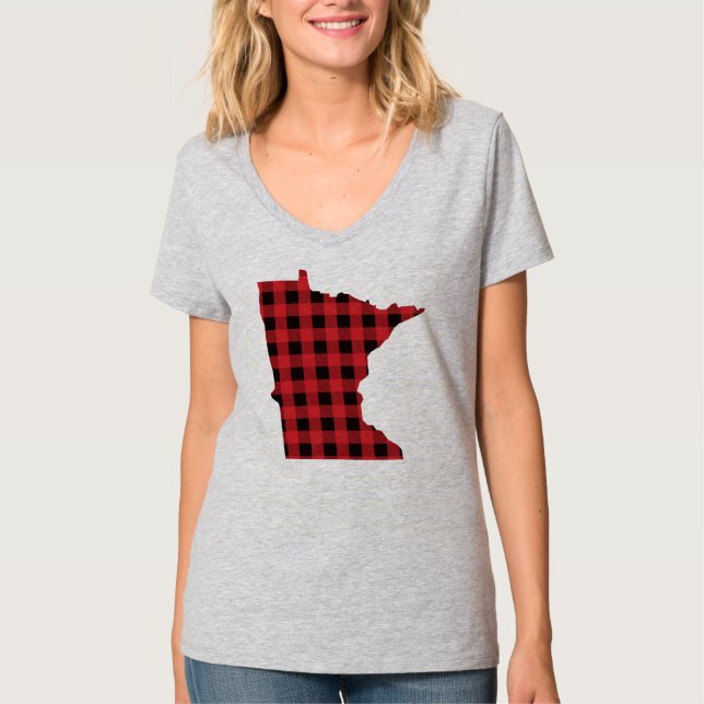 Kariertes Minnesota T-Shirt Paul Bunyan (Vorderseite)
