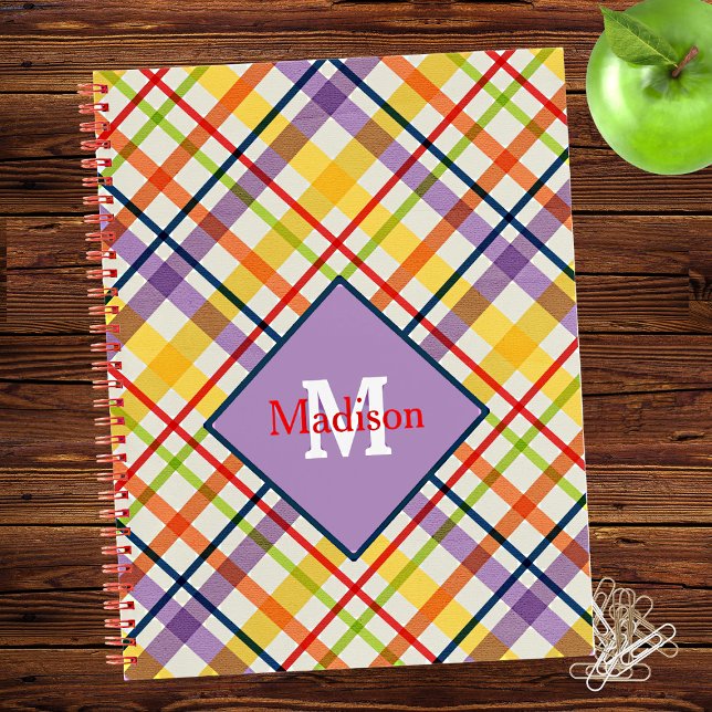 Kariertes Monogram-Notebook für die Hright School  Notizbuch (Von Creator hochgeladen)