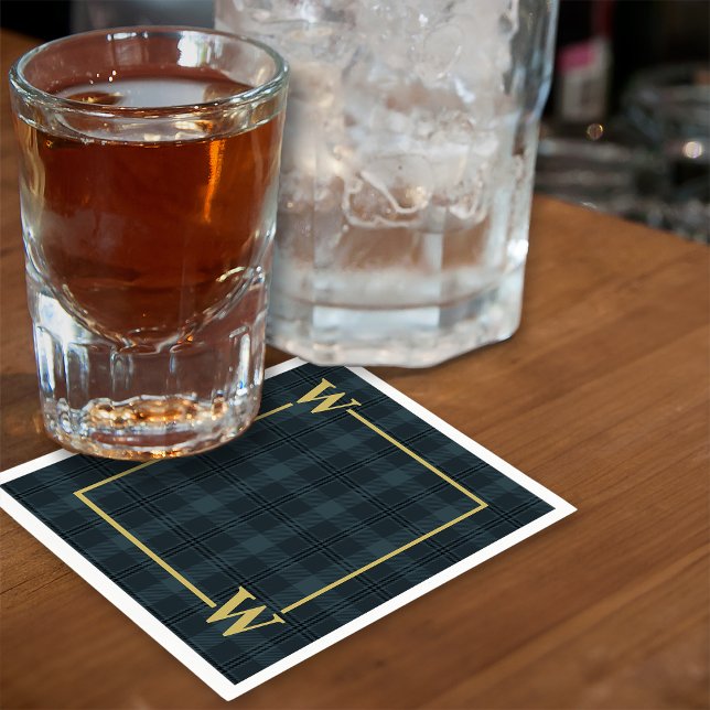 Kariertes Monogramm aus schwarzem Windows Serviette (Von Creator hochgeladen)