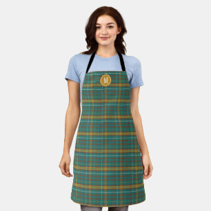 Kariertes Monogramm Schürze