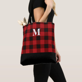 Kariertes Monogramm Tote Bag