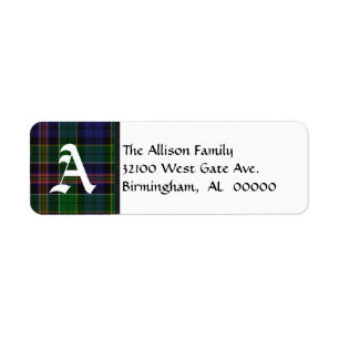 Kariertes Monogramm von Allison Tartan