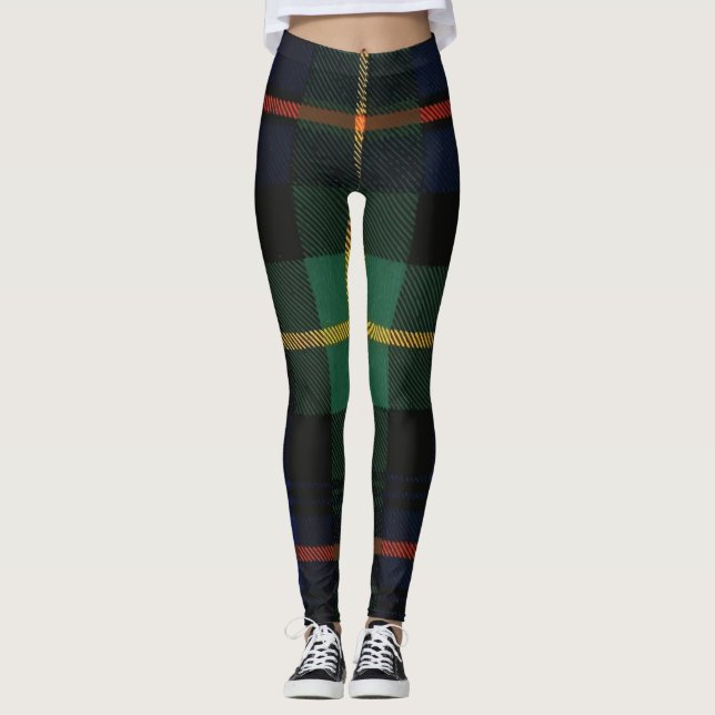 Kariertes Muster 1 Leggings (Vorderseite)