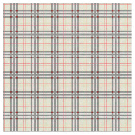 Kariertes Muster aus blassgelbem und rotem Tartan Stoff