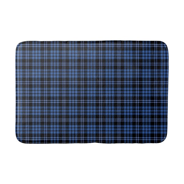 Kariertes Muster des Blauen Tartan Badematte (Vorderseite)