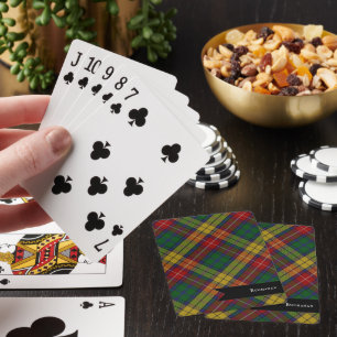 Kariertes Muster des Buchanan Clan Tartan Spielkarten
