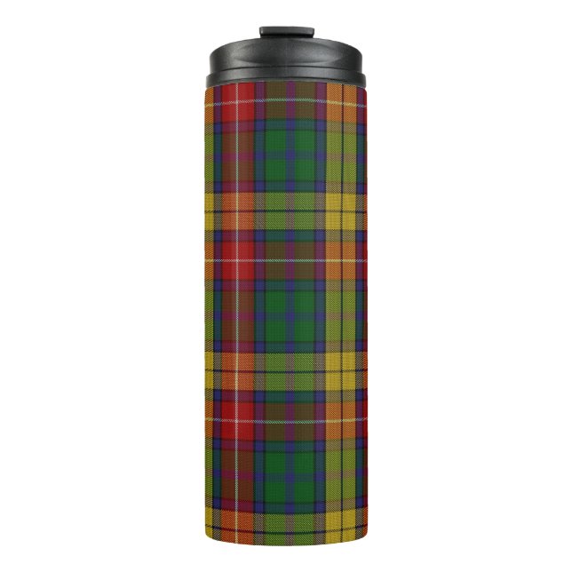 Kariertes Muster des Buchanan Clan Tartan Thermosbecher (Vorderseite)