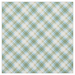 Kariertes Muster des hellblauen Olive Green Tartan Stoff