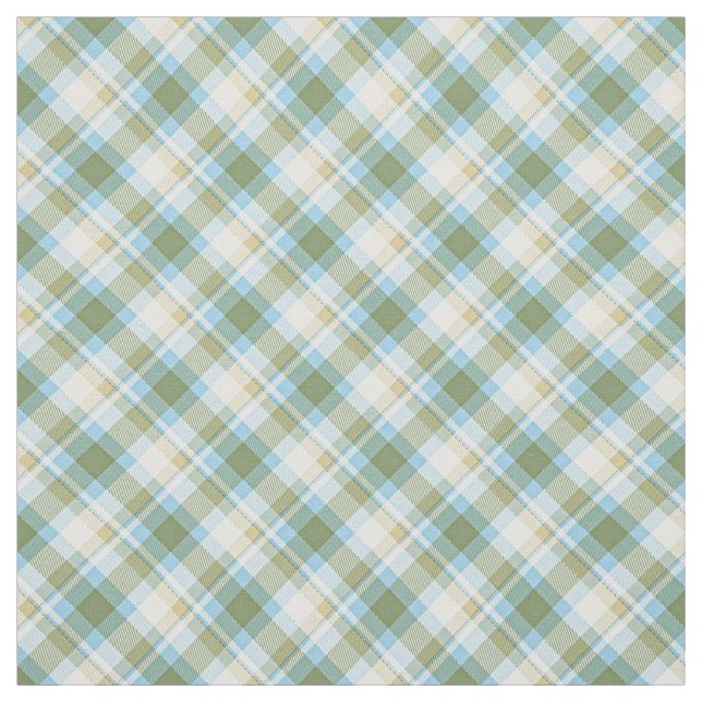 Kariertes Muster des hellblauen Olive Green Tartan Stoff (Muster)