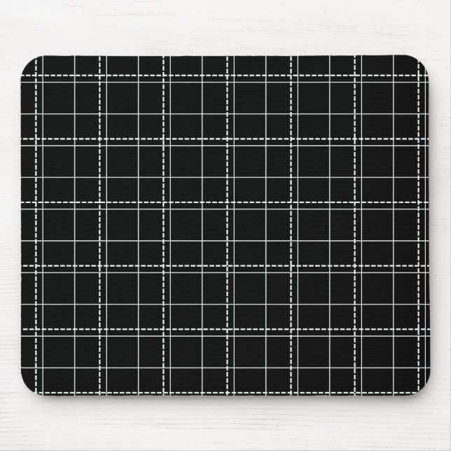 Kariertes Muster des Karos Schwarz/Weiß Mousepad (Vorne)