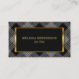 Kariertes Muster des modernen stilvollen Visitenkarte