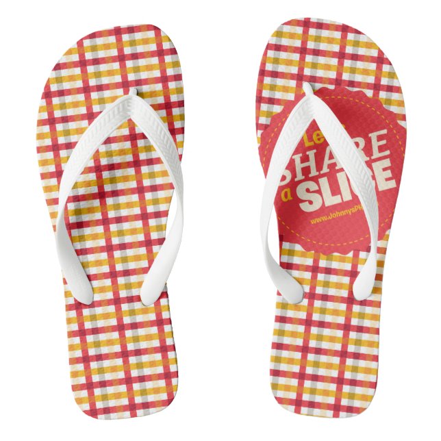 Kariertes Muster - Ein Slice Flip Flops (Fußbett)