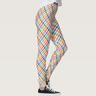Kariertes Muster für mehrfarbiges Gingham Leggings