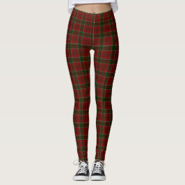 Kariertes Muster für Red Green Holiday Leggings