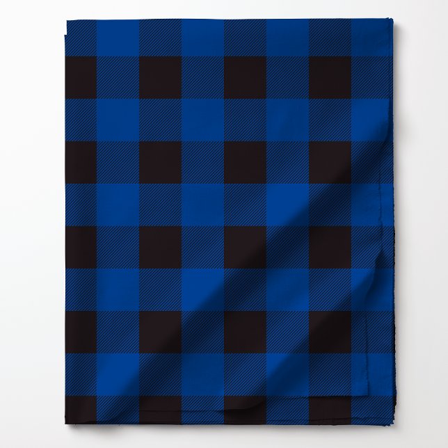 Kariertes Muster in Blau und Schwarz Buffalo Stoff (Von Creator hochgeladen)