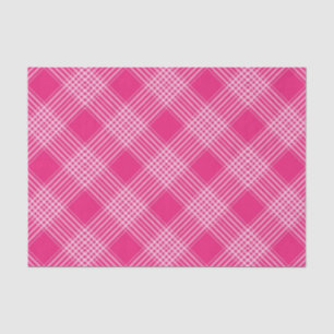 Kariertes Muster in leuchtend rosa Seidenpapier