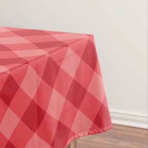 Kariertes Muster in Rot und Rosa Tischdecke