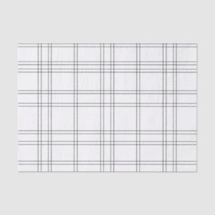 Kariertes Muster in Schwarz/Weiß-Chic-Mode Seidenpapier