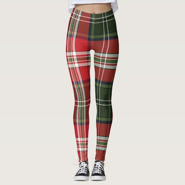 Kariertes Muster Leggings (Vorderseite)