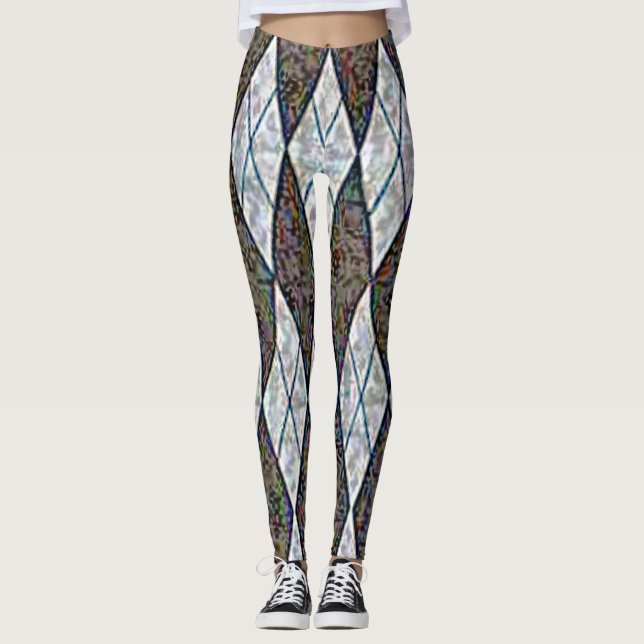 kariertes Muster Leggings (Vorderseite)