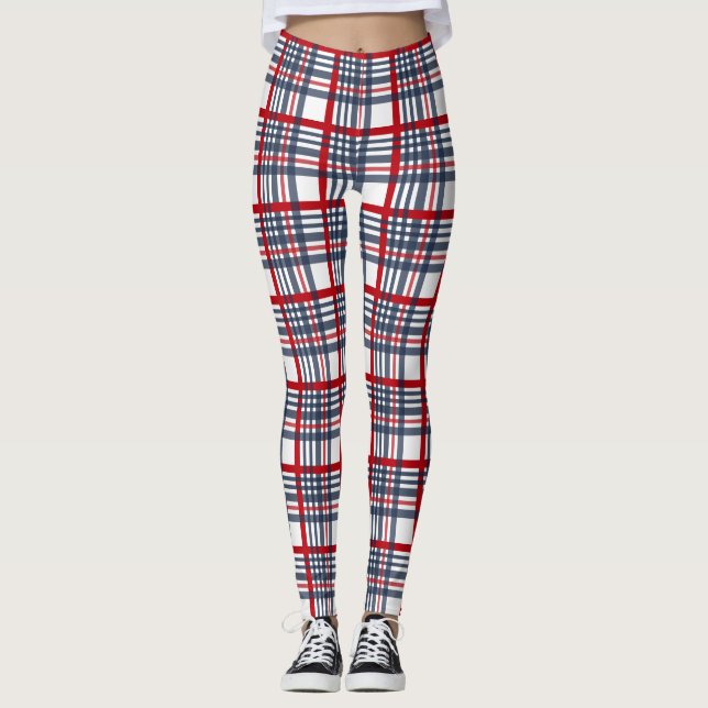Kariertes Muster Leggings (Vorderseite)