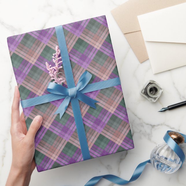 Kariertes Muster mit Zickzack-Färbung Geschenkpapier (Schenken)