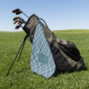 Kariertes Muster Mongram Golf Totuch Golfhandtuch