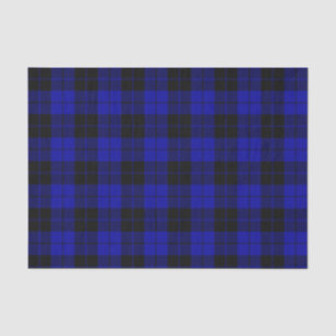Kariertes Muster Schwarz-Blau-Zwirn-Papier Seidenpapier