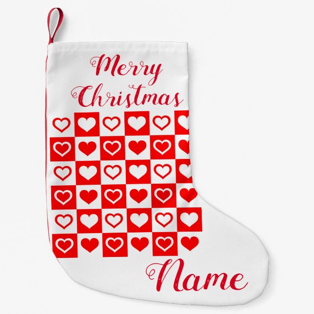 Kariertes Muster, Thunder_Cove Kleiner Weihnachtsstrumpf (Vorderseite)