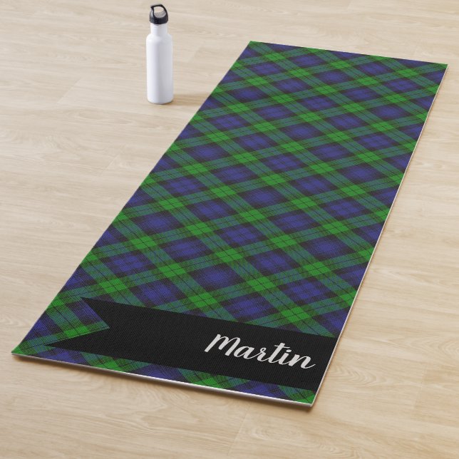 Kariertes Muster von Black Watch Scottish Tartan Yogamatte (Beispiel)