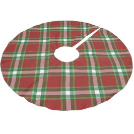 Kariertes  Muster von Cool Red Lumberjack Polyester Weihnachtsbaumdecke