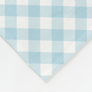 Kariertes  Muster von hellblauem Gingham Fleecedecke