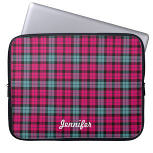 Kariertes Muster von Tartan Laptopschutzhülle