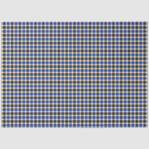 Kariertes Navy Blue und Black Tartan Seidenpapier