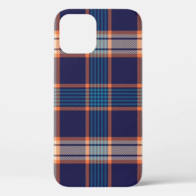 Kariertes Navy-Tartan-Muster Case-Mate iPhone Hülle (Rückseite)