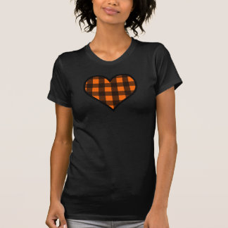 Kariertes Orange und Black Buffalo T-Shirt