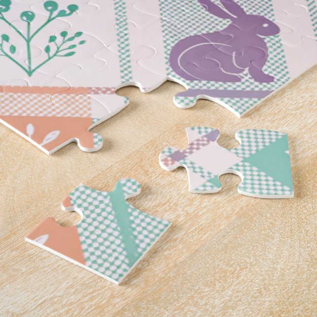 Kariertes Ostern Plaid   Puzzle (Seite)