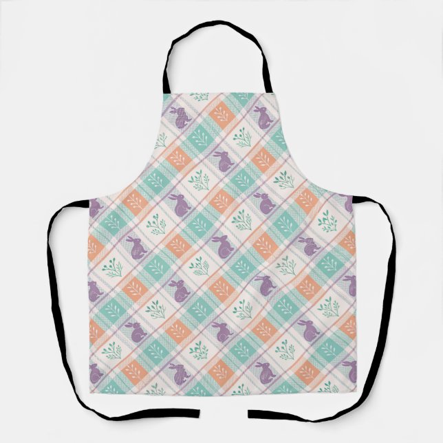 Kariertes Ostern Plaid   Schürze (Vorderseite)