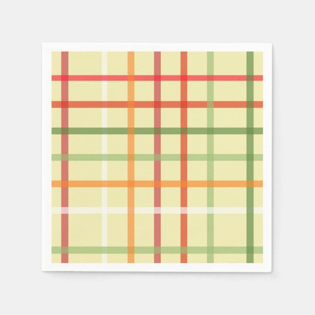 Kariertes Papier Napkins Serviette (Vorderseite)