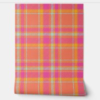 Kariertes Pink und Orange