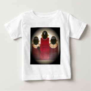 Kariertes Porträt einer Massai-Familie Baby T-shirt