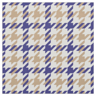 kariertes Retro-Blau-Hahnentrittmuster Stoff