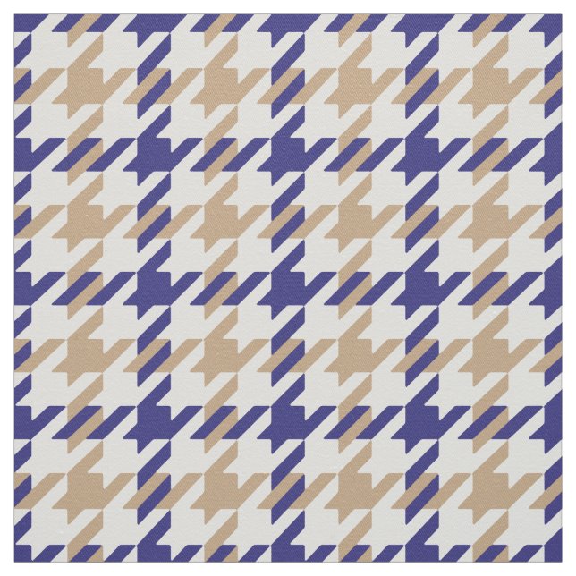 kariertes Retro-Blau-Hahnentrittmuster Stoff (Muster)